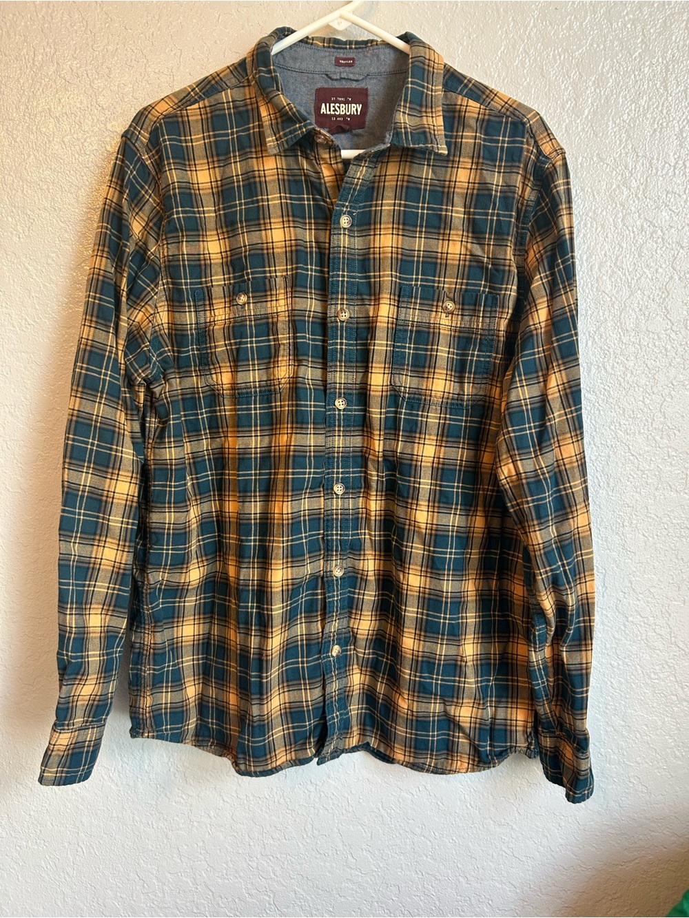 ALESBURY plaid button up Large Tall